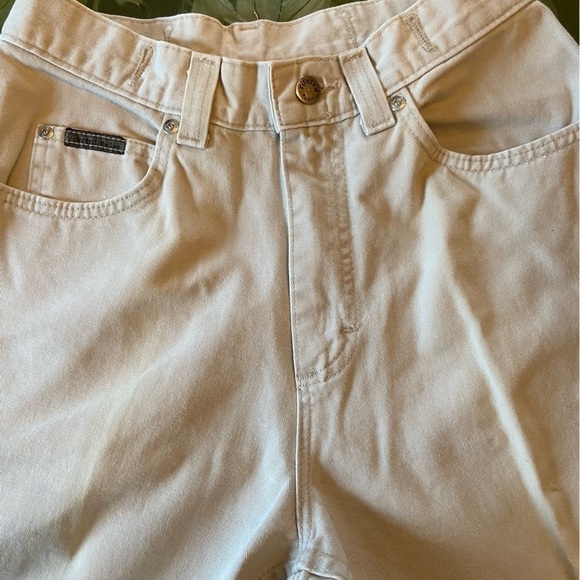 Lee Denim - 𝅺lee Khaki Riveted Jeans - Fine Condition, Faint Ink Stain